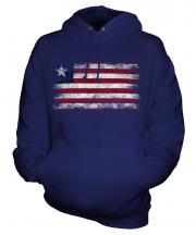 Liberia Distressed Flag Unisex Adult Hoodie
