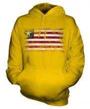 Liberia Distressed Flag Unisex Adult Hoodie