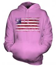 Liberia Distressed Flag Unisex Adult Hoodie