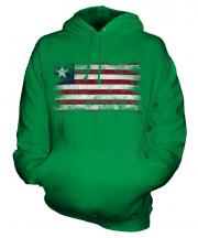 Liberia Distressed Flag Unisex Adult Hoodie