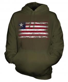 Liberia Distressed Flag Unisex Adult Hoodie