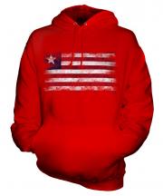 Liberia Distressed Flag Unisex Adult Hoodie