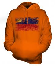 Liechtenstein Distressed Flag Unisex Adult Hoodie