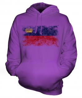 Liechtenstein Distressed Flag Unisex Adult Hoodie