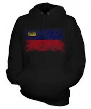 Liechtenstein Distressed Flag Unisex Adult Hoodie