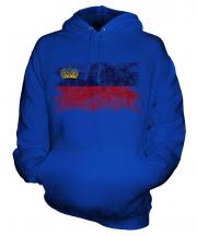 Liechtenstein Distressed Flag Unisex Adult Hoodie