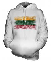 Lithuania Distressed Flag Unisex Adult Hoodie