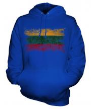 Lithuania Distressed Flag Unisex Adult Hoodie