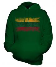 Lithuania Distressed Flag Unisex Adult Hoodie