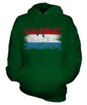Luxembourg Distressed Flag Unisex Adult Hoodie