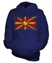 Macedonia Distressed Flag Unisex Adult Hoodie