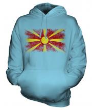 Macedonia Distressed Flag Unisex Adult Hoodie