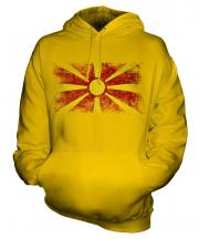 Macedonia Distressed Flag Unisex Adult Hoodie