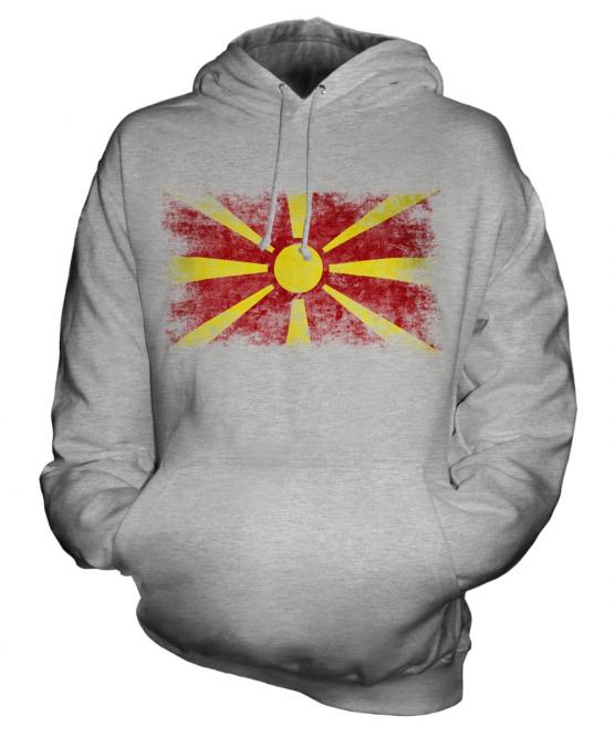 Macedonia Distressed Flag Unisex Adult Hoodie