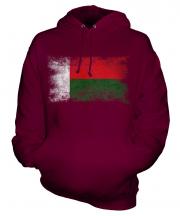 Madagascar Distressed Flag Unisex Adult Hoodie