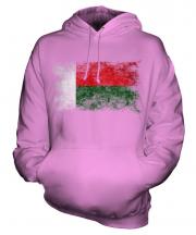 Madagascar Distressed Flag Unisex Adult Hoodie