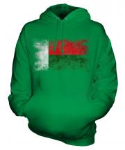 Madagascar Distressed Flag Unisex Adult Hoodie