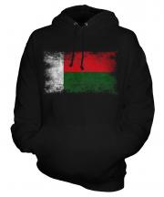 Madagascar Distressed Flag Unisex Adult Hoodie