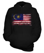 Malaysia Distressed Flag Unisex Adult Hoodie