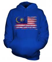 Malaysia Distressed Flag Unisex Adult Hoodie