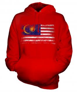 Malaysia Distressed Flag Unisex Adult Hoodie