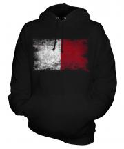 Malta Distressed Flag Unisex Adult Hoodie