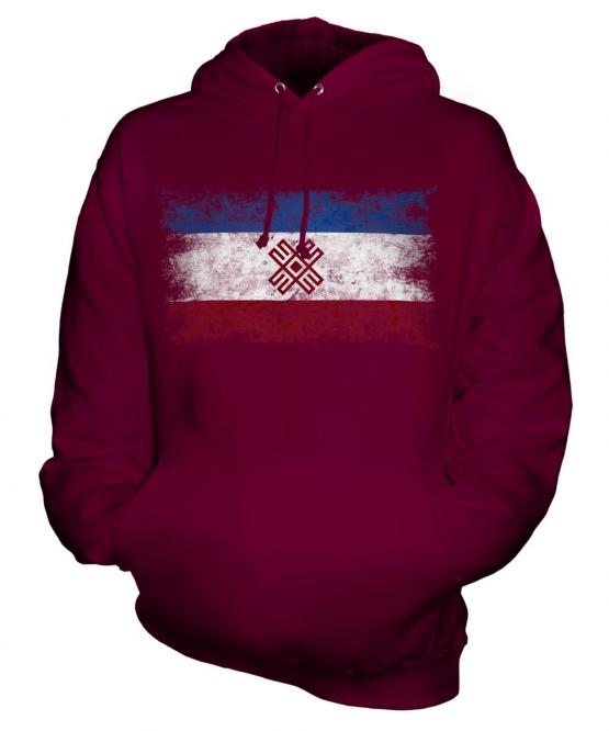 Mari El Distressed Flag Unisex Adult Hoodie
