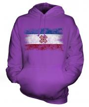 Mari El Distressed Flag Unisex Adult Hoodie