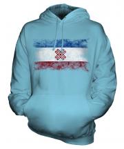 Mari El Distressed Flag Unisex Adult Hoodie