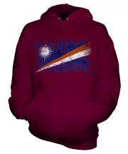 Marshall Islands Distressed Flag Unisex Adult Hoodie