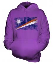 Marshall Islands Distressed Flag Unisex Adult Hoodie