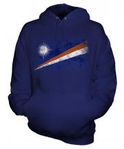 Marshall Islands Distressed Flag Unisex Adult Hoodie