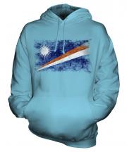 Marshall Islands Distressed Flag Unisex Adult Hoodie