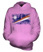Marshall Islands Distressed Flag Unisex Adult Hoodie