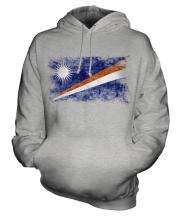 Marshall Islands Distressed Flag Unisex Adult Hoodie
