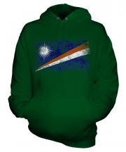 Marshall Islands Distressed Flag Unisex Adult Hoodie