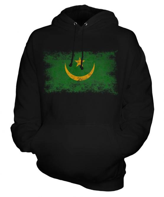 Mauritania Distressed Flag Unisex Adult Hoodie