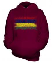 Mauritius Distressed Flag Unisex Adult Hoodie