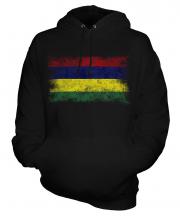 Mauritius Distressed Flag Unisex Adult Hoodie