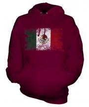 Mexico Distressed Flag Unisex Adult Hoodie
