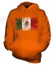 Mexico Distressed Flag Unisex Adult Hoodie