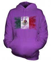 Mexico Distressed Flag Unisex Adult Hoodie