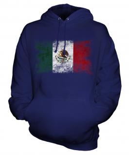 Mexico Distressed Flag Unisex Adult Hoodie