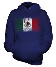Mexico Distressed Flag Unisex Adult Hoodie