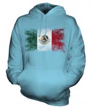 Mexico Distressed Flag Unisex Adult Hoodie
