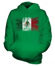Mexico Distressed Flag Unisex Adult Hoodie