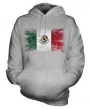 Mexico Distressed Flag Unisex Adult Hoodie