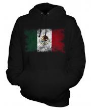 Mexico Distressed Flag Unisex Adult Hoodie