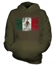 Mexico Distressed Flag Unisex Adult Hoodie