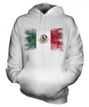 Mexico Distressed Flag Unisex Adult Hoodie